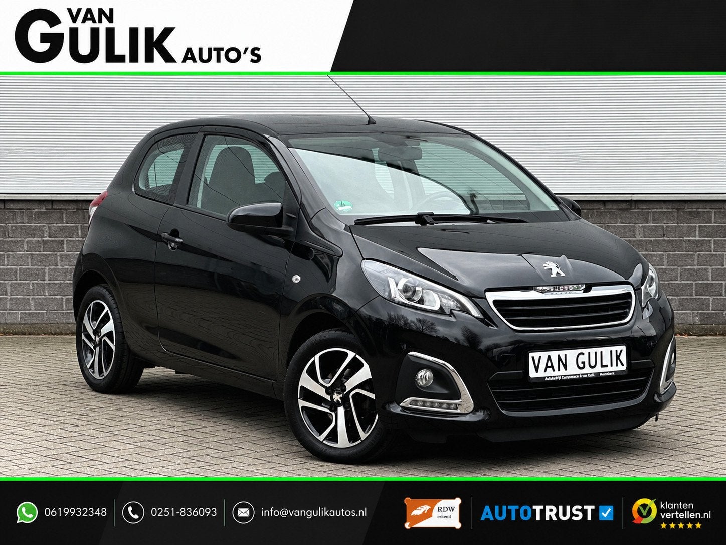 Peugeot 108 1.0 e-VTi Allure | Carplay | Camera | LED | Airc, Voorwielaandrijving, Stof, Gebruikt, Zwart