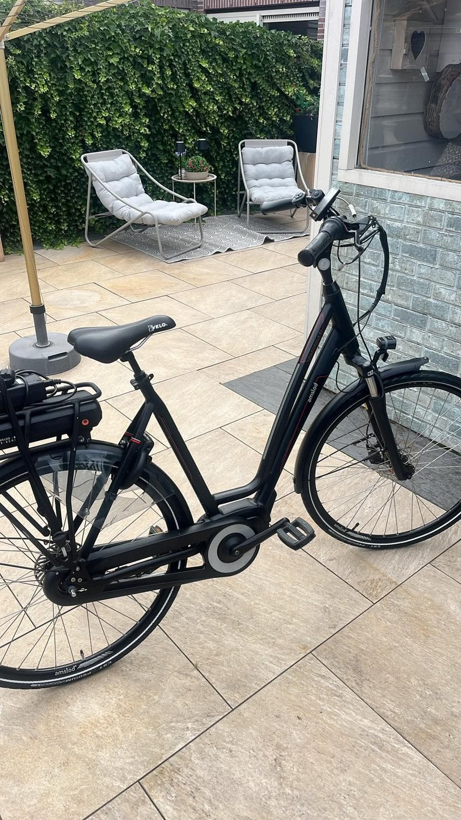 T.k amslod e bike middenmotor km stand 1273 2023 €800, Zo goed als nieuw, 50 km per accu of meer, 55 tot 59 cm, Ophalen
