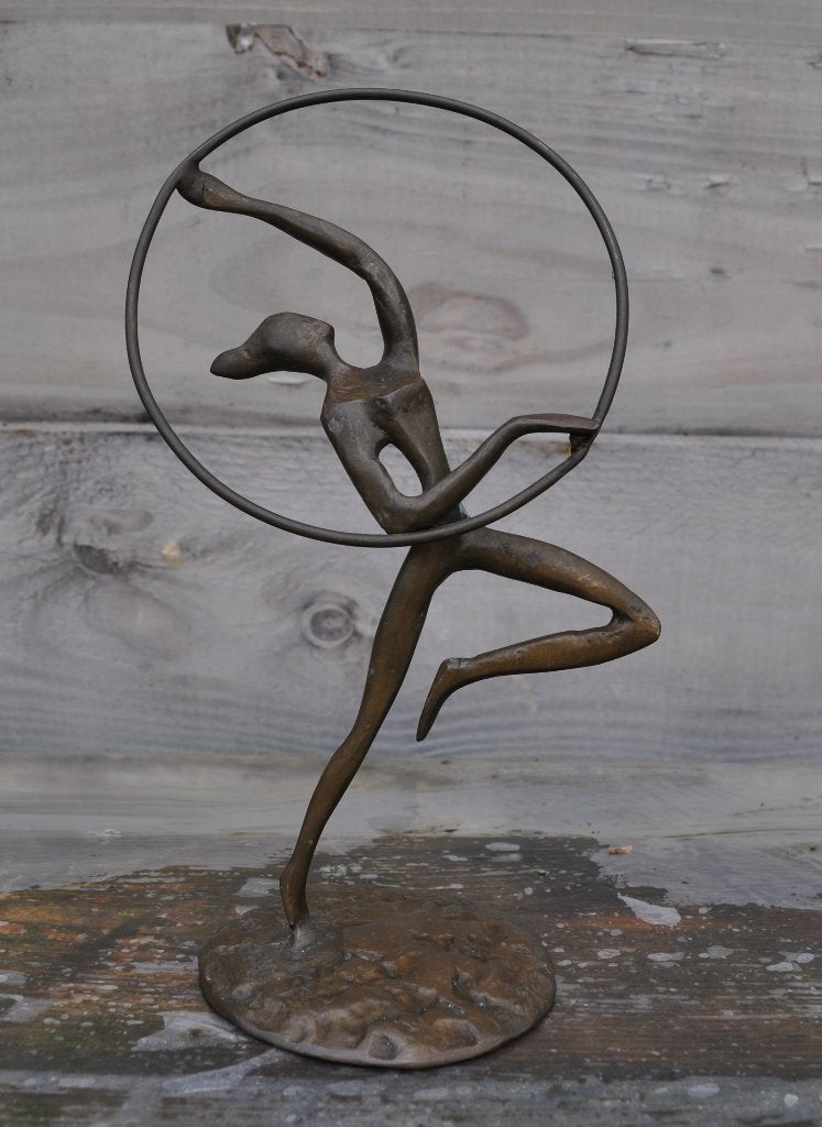 Vintage Beeldje Brons Ballerina Danseres 23 cm, Ophalen of Verzenden