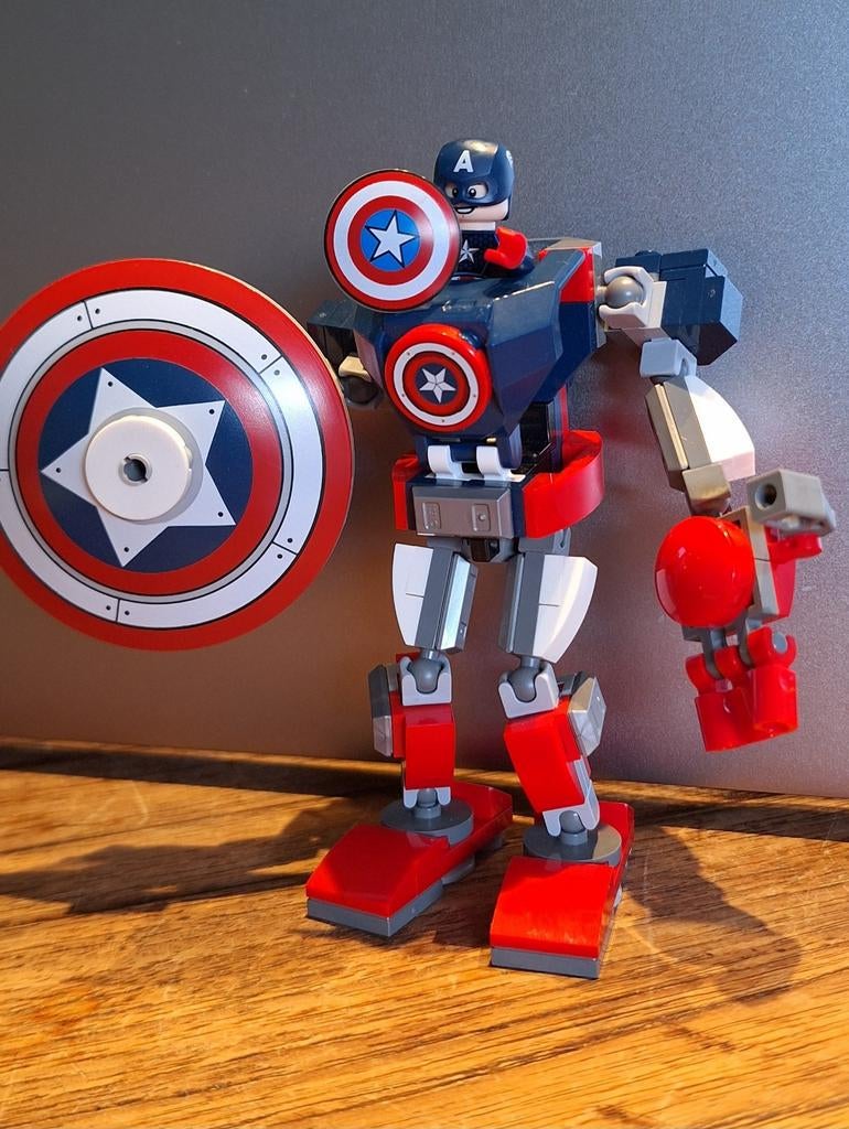 LEGO Marvel Captain America Mech Armor (76168), Marvel, Lego, Ophalen of Verzenden, Complete set