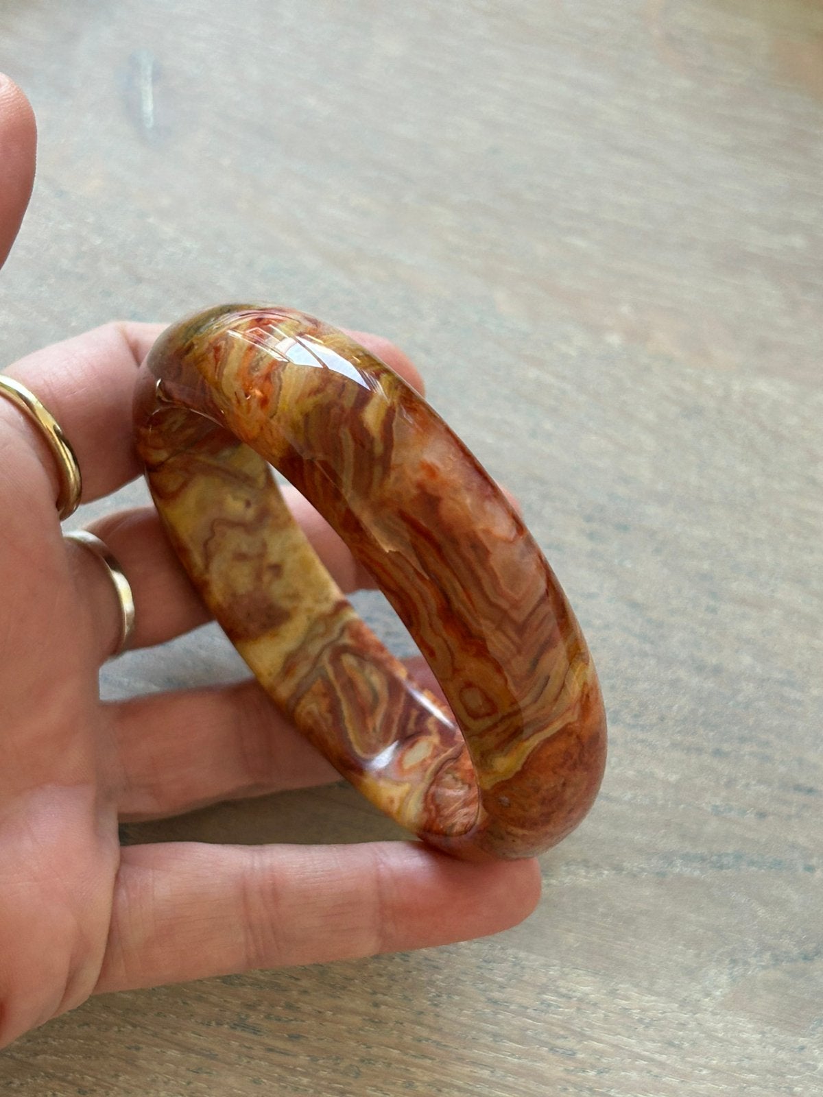 Natuursteen bangle, Ophalen of Verzenden, Zo goed als nieuw