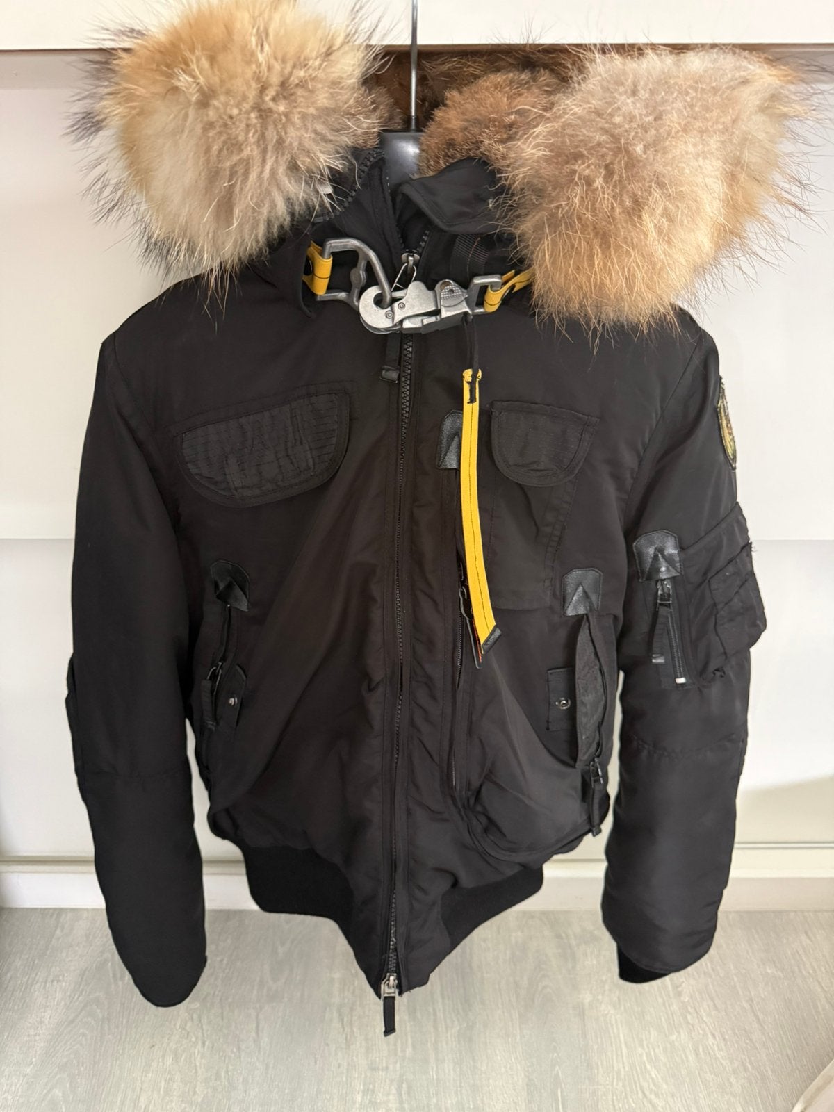 Winterjas met bondkraag, Verzenden, Zo goed als nieuw, Zwart