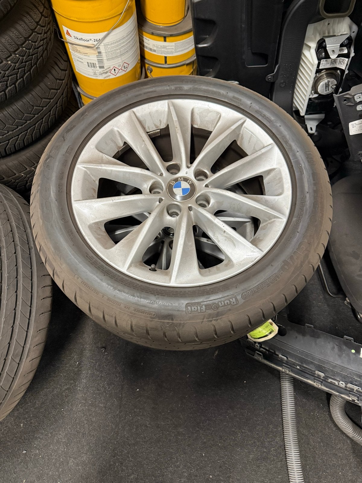 BMW velgen met banden - 245/50R18, Ophalen, 18 inch, Banden en Velgen, Gebruikt