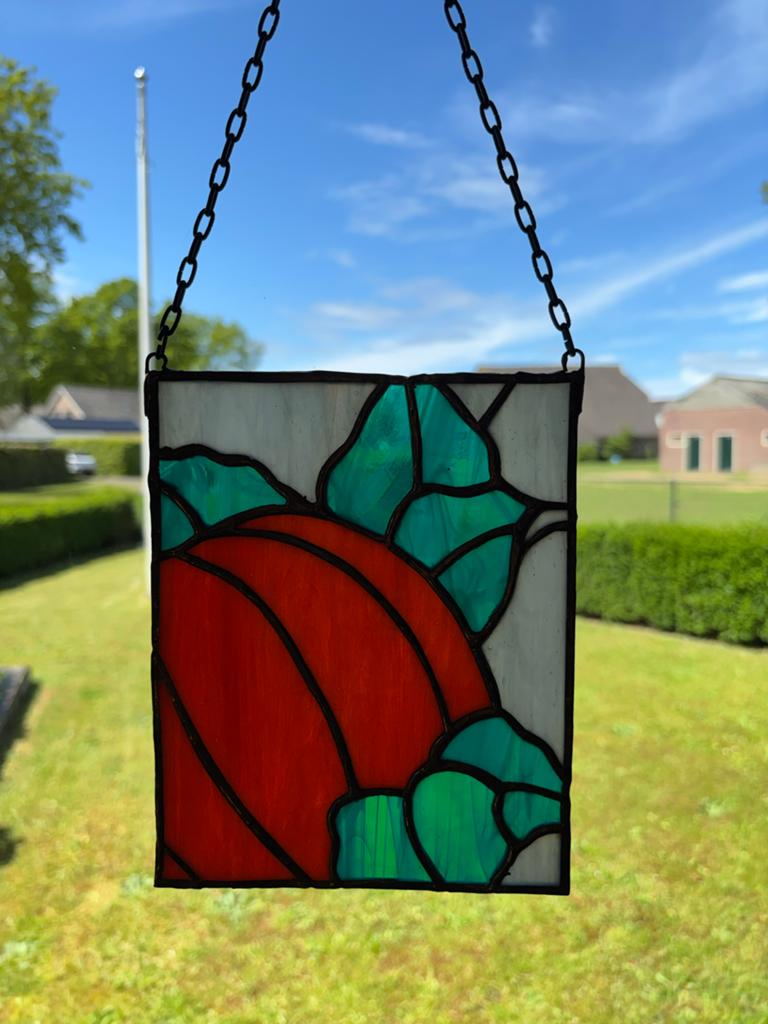 Tiffany glas in lood raamhanger pompoen, Ophalen