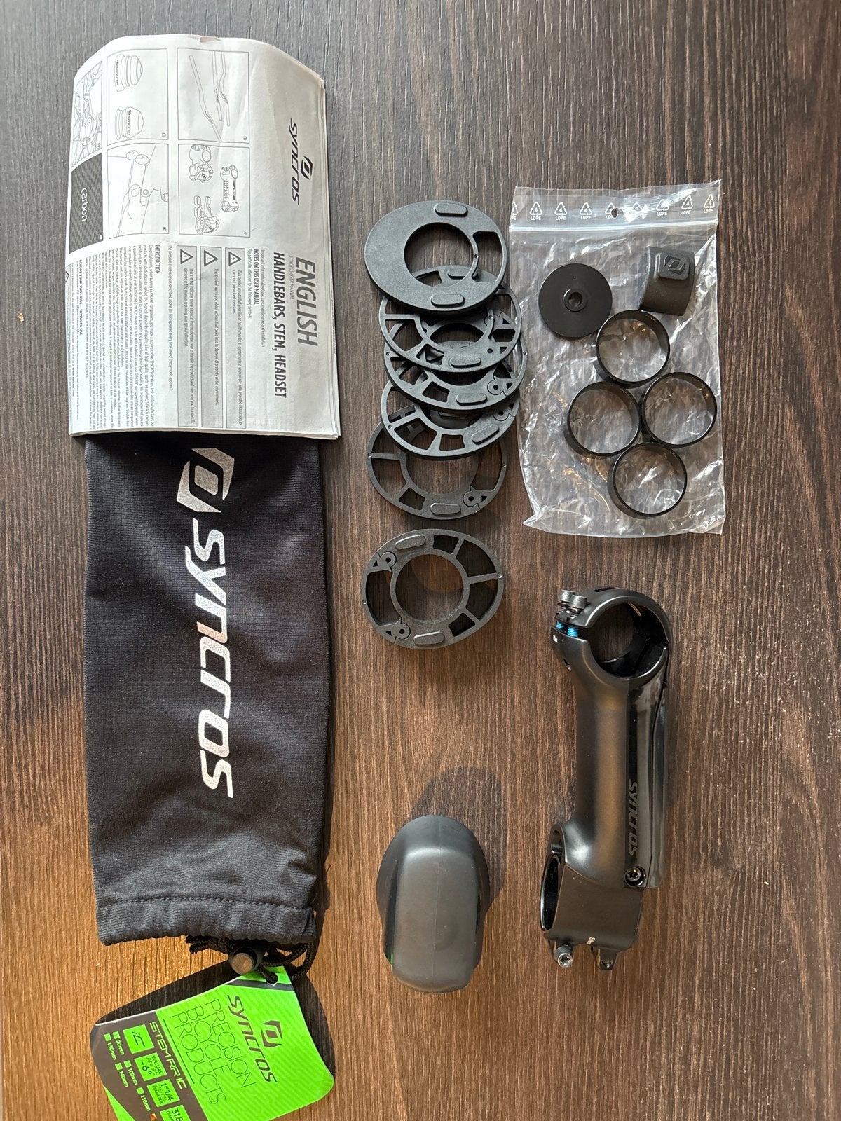 Syncros RR1.5 Stuurpen met Headset Spacers en Cover, Stuur, Ophalen of Verzenden, Zo goed als nieuw, Aluminium