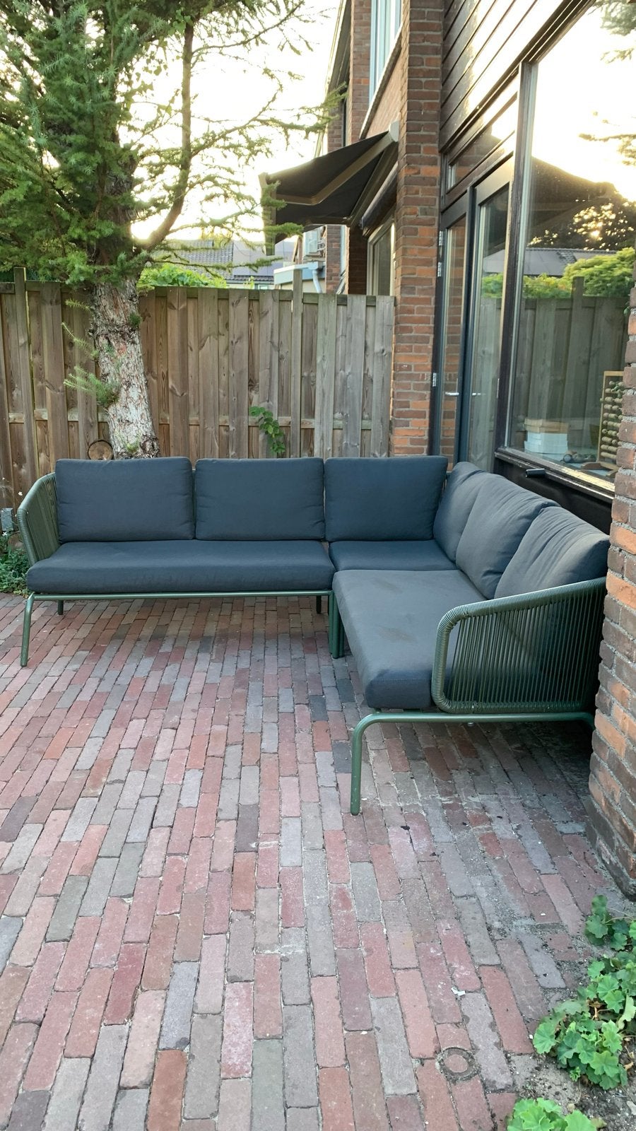 Loungeset Gamma (nog geen jaar oud) met beschermhoes, Tuin en Terras, Tuinsets en Loungesets, Ophalen, Zo goed als nieuw, Loungeset
