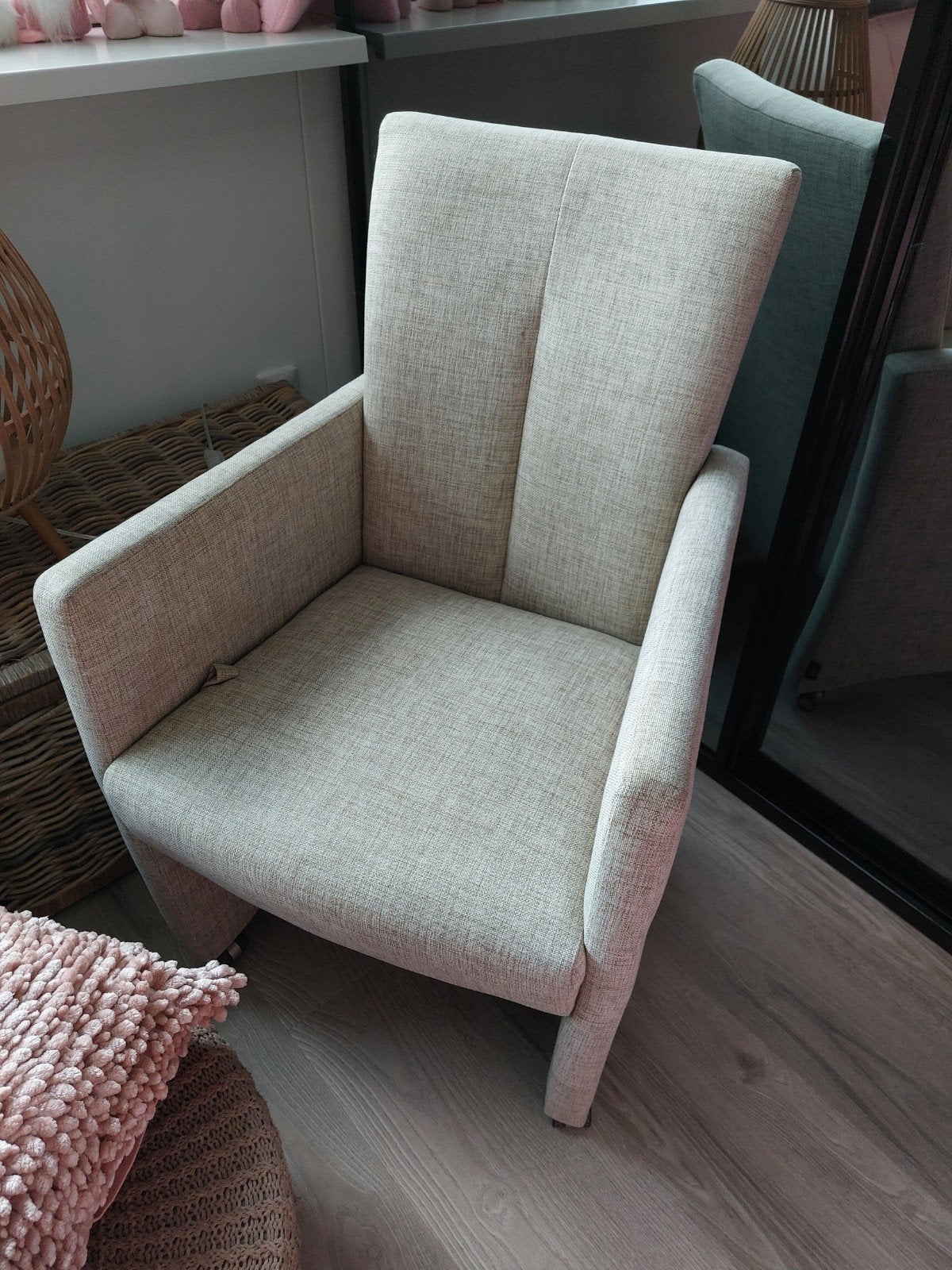 2x eetkamerfauteuil, Ophalen, 75 tot 100 cm, 50 tot 75 cm