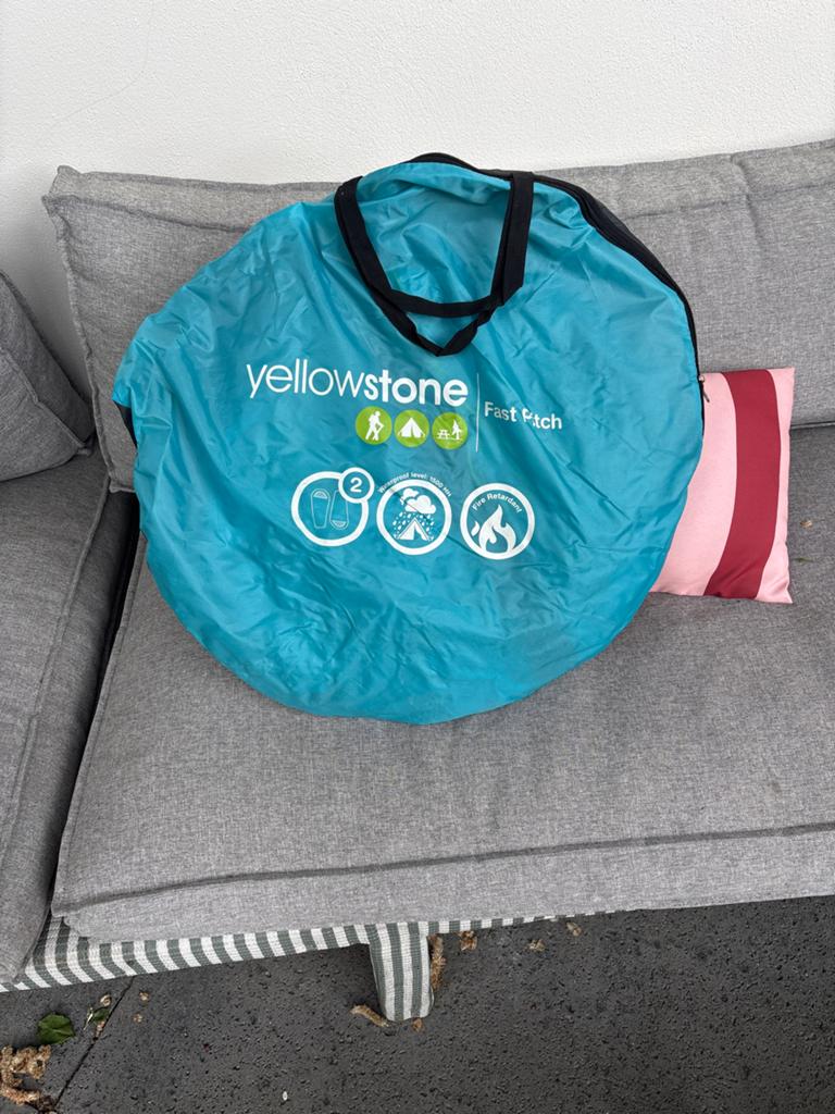 Yellowstone Fast Pitch 2-persoons pop-up tent, Ophalen, Zo goed als nieuw, Tot en met 2