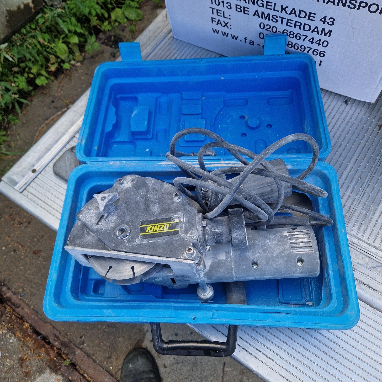 Kinzo Sleufzaag in koffer, Ophalen of Verzenden, Gebruikt