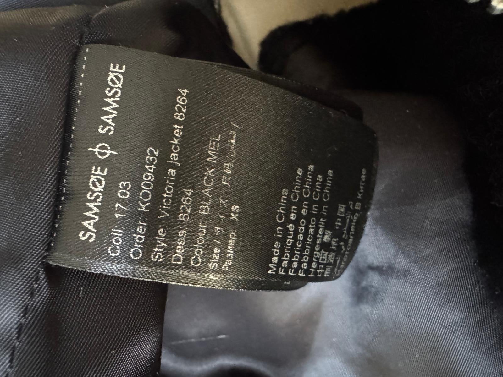 Samsøe & Samsøe Victoria bikerjack zwart XS, Ophalen of Verzenden, Gedragen, Maat 34 (XS) of kleiner, Zwart