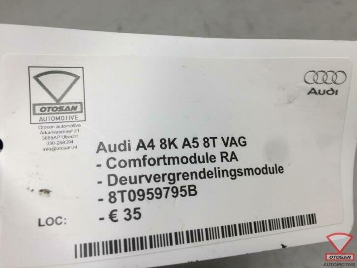 audi a4 8k a5 8t vag deur portier module 8t0959795b, Gebruikt, AUDI AG, Auto-Union-Strasse 1
85045  Ingolstadt, DE, Kundenbetreuung@audi.de
