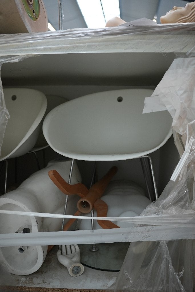 Partij 12 witte kuipstoelen - eetkamer / horeca, Ophalen, Gebruikt, Wit, Modern