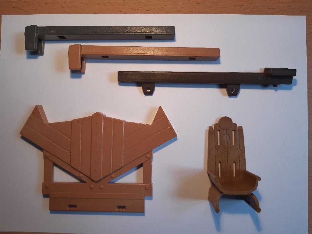 N Playmobil losse onderdelen stormram ridders troon koning., Losse onderdelen, Overige typen, Ophalen of Verzenden, Zo goed als nieuw