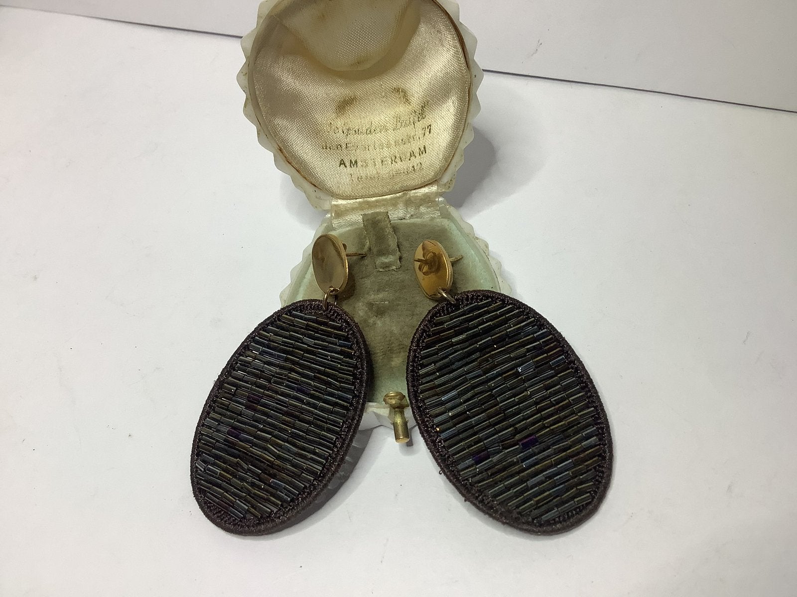 PRACHTIGE VERMEIL GOUD GIOELLI LOTT OORKNOPPEN MET HANGERS, Verzenden, Zilver, Oorbellen