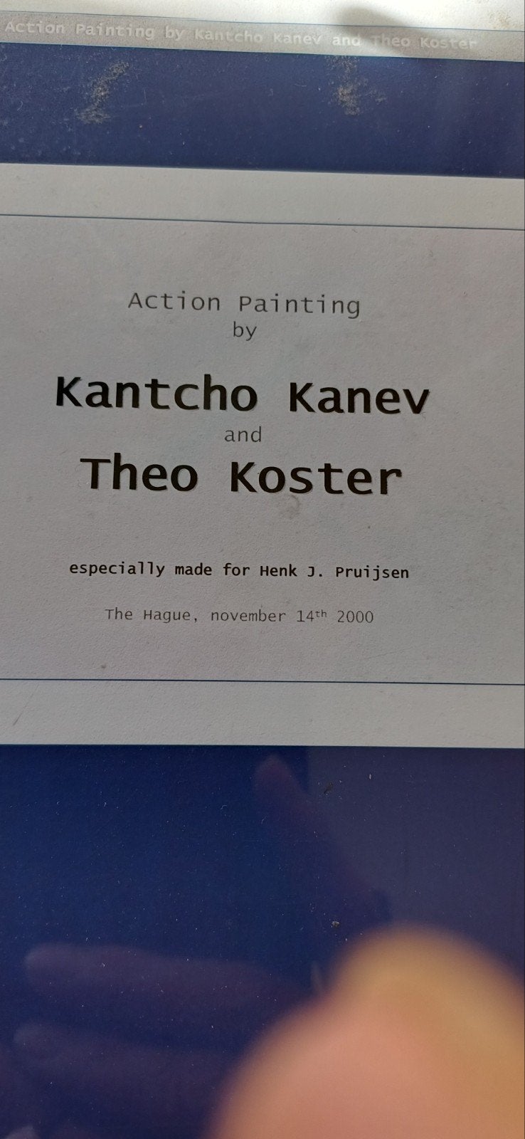 Kantcho Kanev & Theo Koster – Action Painting – gesigneerd, Ophalen of Verzenden