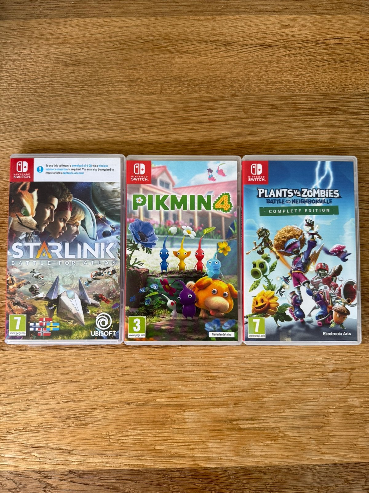 Pikmin 4 + Plants vs Zombies + Starlink Battle for Atlas, 1 speler, Ophalen, Zo goed als nieuw, Vanaf 7 jaar