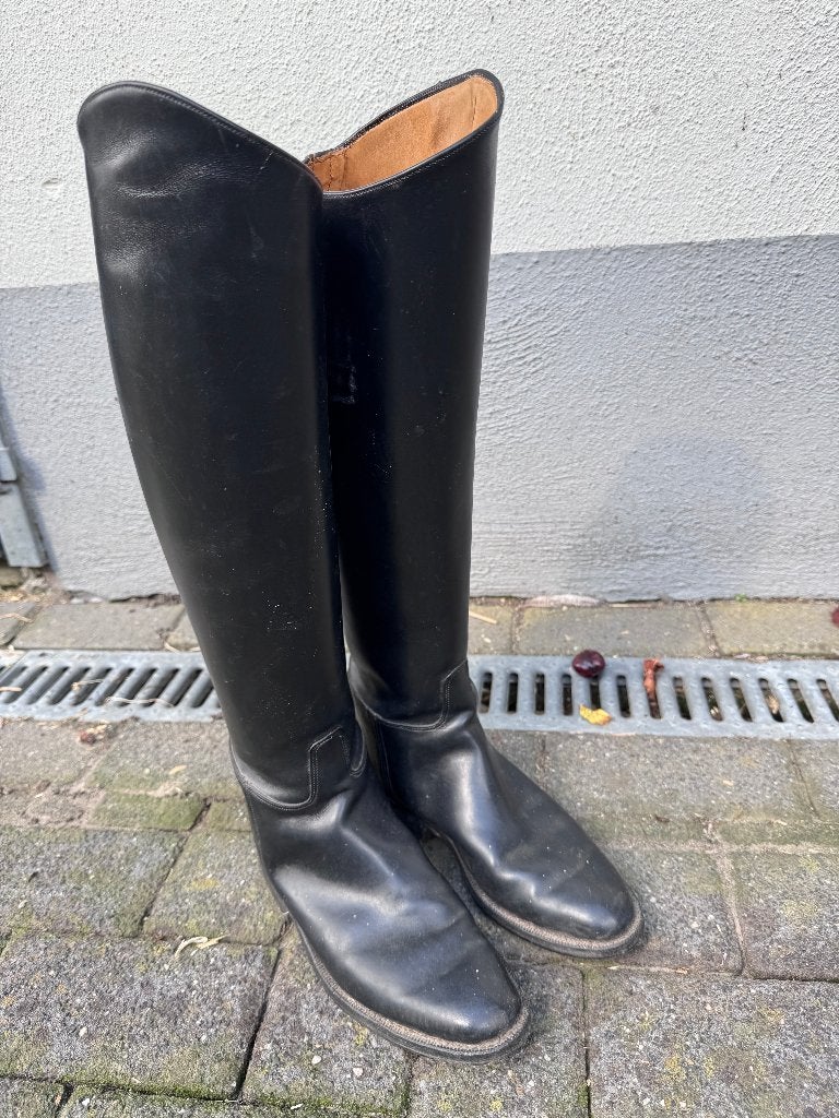 Leren dressuur laarzen (customs made) smalle kuit, Dressuur, Ophalen of Verzenden, Zo goed als nieuw, Dames