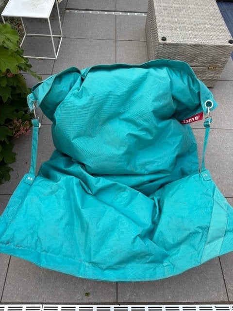 Fatboy Buggle-Up Outdoor zitzak – Turquoise – 135 x 185 cm, Ophalen, Gebruikt, Blauw, Zitzak