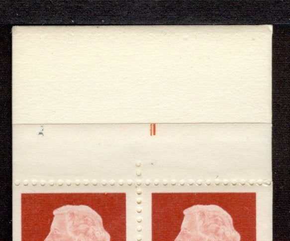 Ned. NVPH PB 1H6c Met registerstreep rood en geeloranje, Postzegels en Munten, Postzegels | Nederland, Ophalen of Verzenden, Na 1940