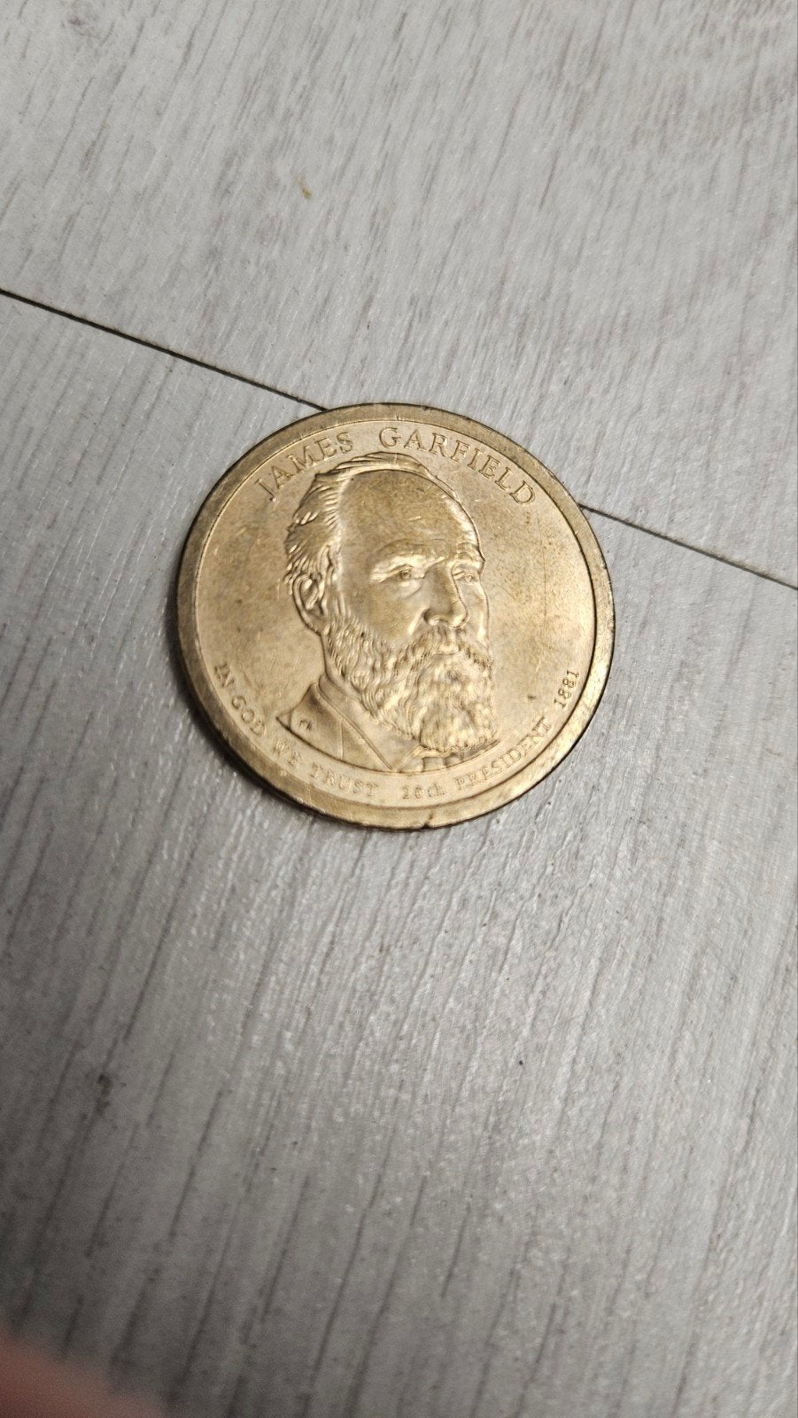Amerikaanse 1 Dollar Munt James Garfield, Postzegels en Munten, Ophalen of Verzenden, Noord-Amerika, Losse munt