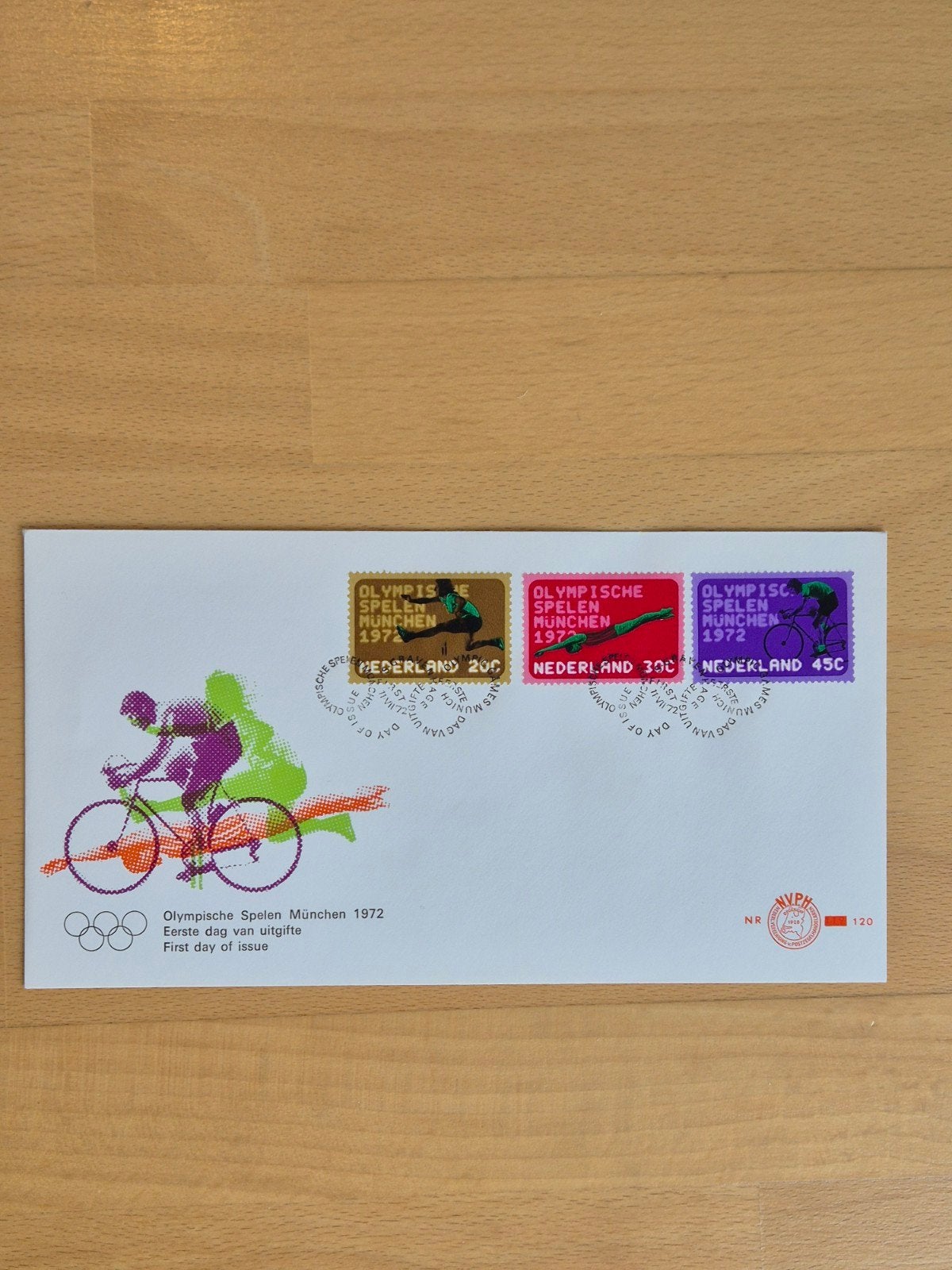 FDC 1972 Nederland Olympische Spelen, Ophalen of Verzenden, Onbeschreven, Nederland
