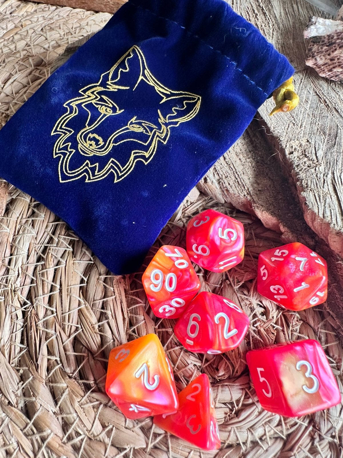 DND Dice / dobbelstenen / D&D / RPG / oranje - roze / nieuw, Hobby en Vrije tijd, Wargaming, Ophalen of Verzenden, Nieuw, Overige soorten