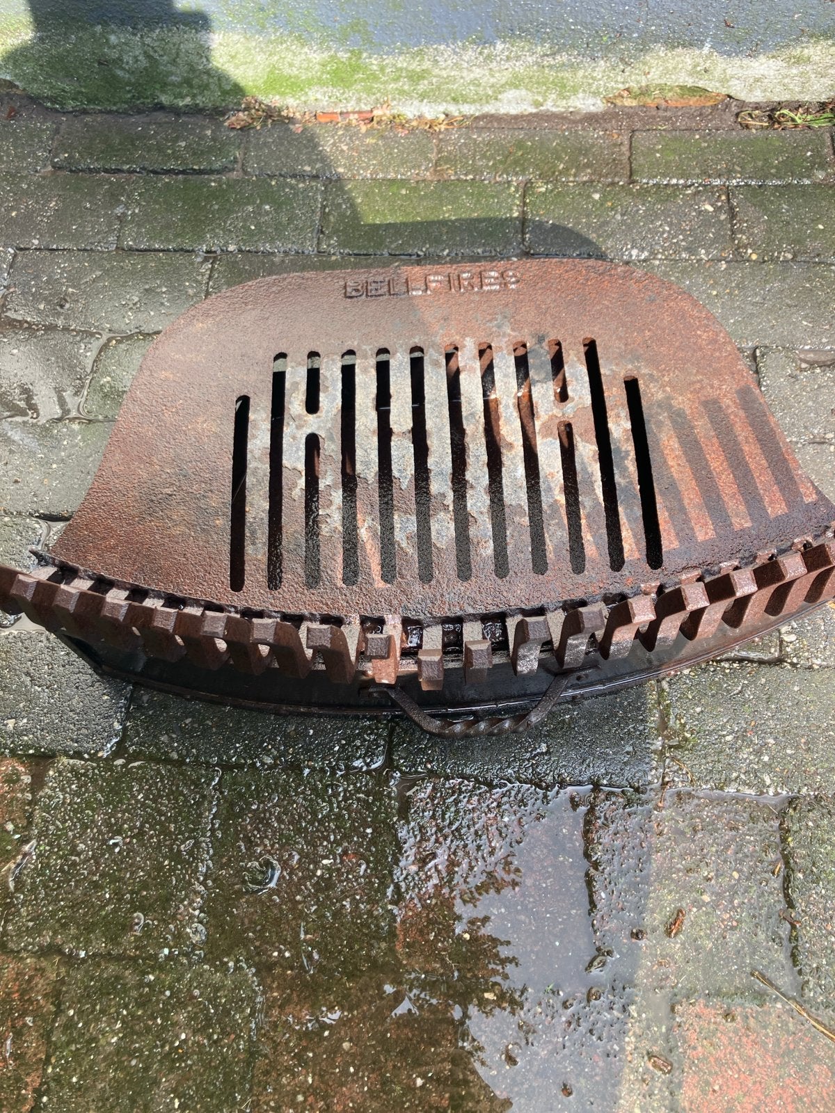 Gietijzeren haardrooster met aslade - Bellfires, Ophalen of Verzenden, Gebruikt, Inbouwhaard, Houthaard