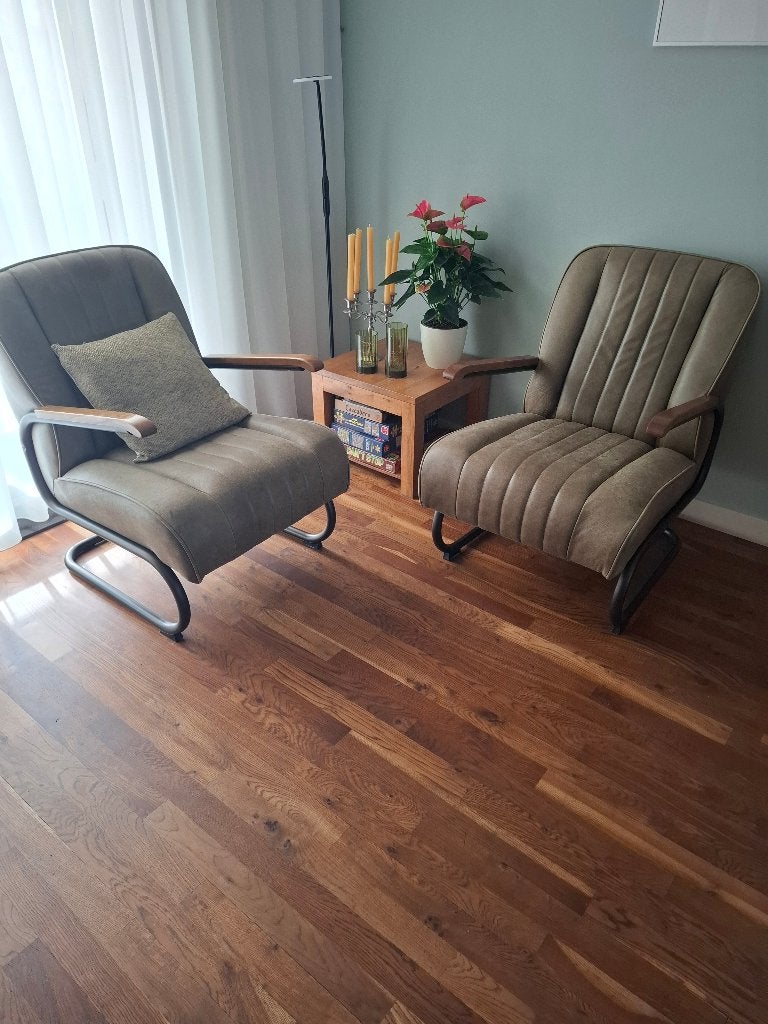 Twee comfortabele fauteuils - Zo goed als nieuw, Ophalen, Modern retro, 75 tot 100 cm, Zo goed als nieuw