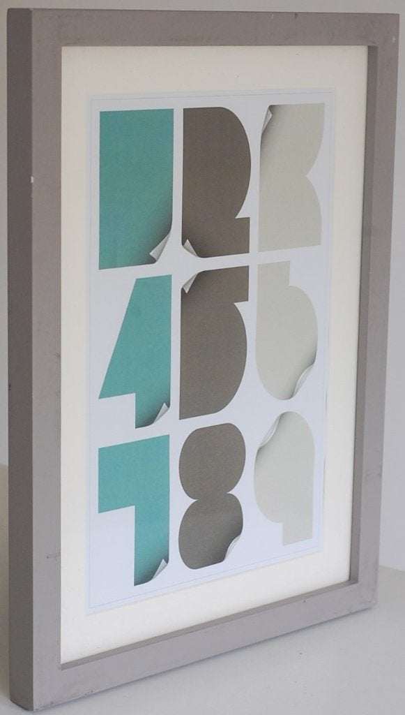 Grijze fotolijst met passe-partout 20x30 cm, Audio, Tv en Foto, Geen, Grijs, Standaard fotolijst, Zo goed als nieuw