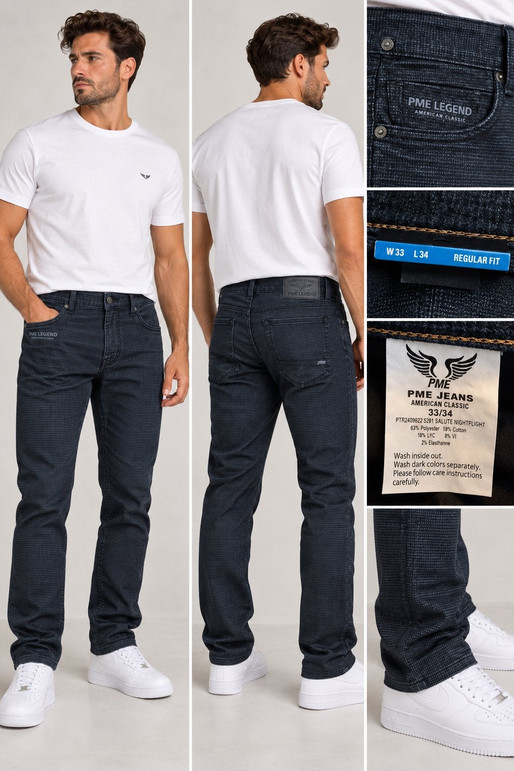 PME Legend heren jeans – W33 L34 – Regular Fit – Blauw/zwart, Kleding | Heren, Ophalen of Verzenden, Nieuw, Blauw, W33 - W34 (confectie 48/50)