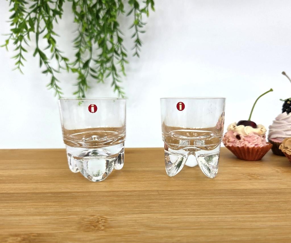 Iittala - Timo Sarpaneva - 2 "Kippis" borrel / shot glaasjes, Huis en Inrichting, Keuken | Servies, Glas of Glazen, Ophalen of Verzenden