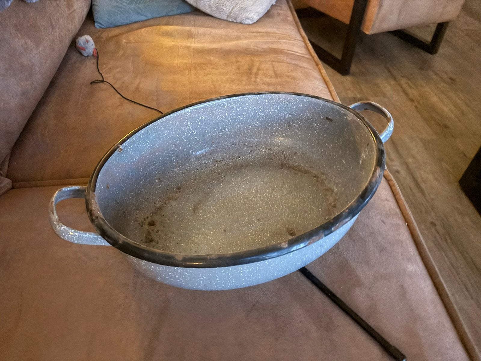 Vintage geëmailleerde braadslede/ovenschaal, Antiek en Kunst, Ophalen of Verzenden