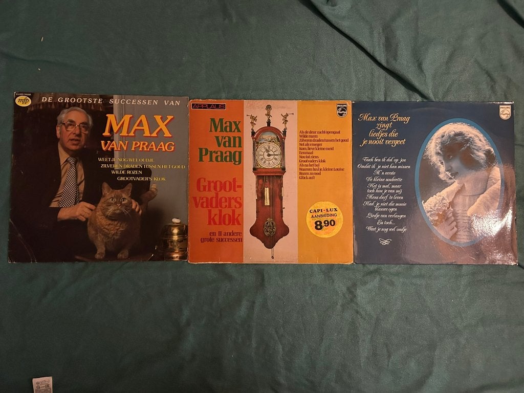 3 LP's Max van Praag (ook per stuk te koop), Ophalen of Verzenden, Gebruikt, 12 inch, Levenslied of Smartlap