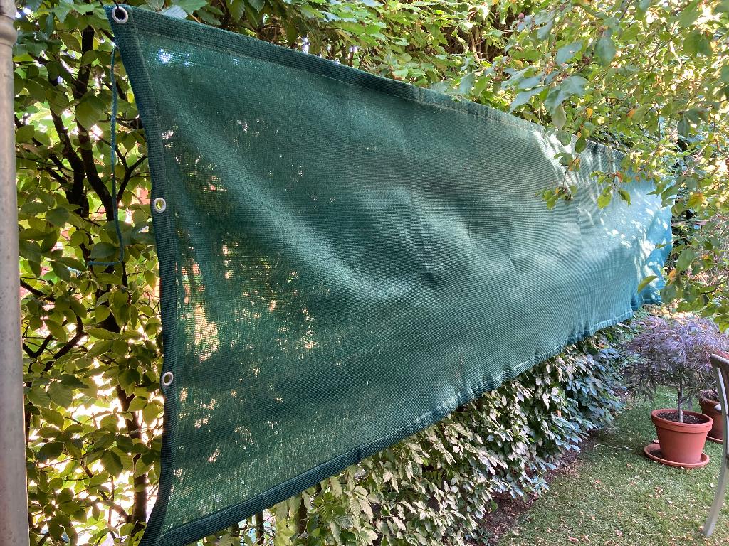 Groene schaduw doeken., Tuin en Terras, Ophalen of Verzenden, Zo goed als nieuw