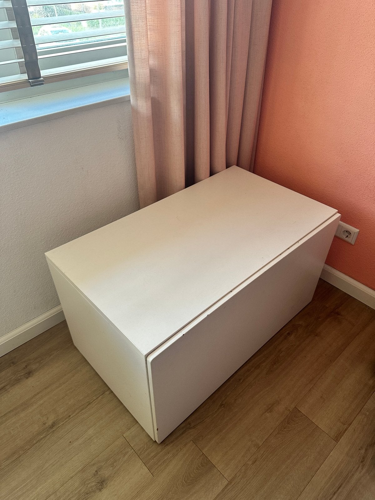 Ikea Witte opbergbank met lade - Ideaal voor speelgoed, Ophalen, Gebruikt