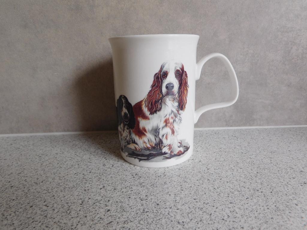 Mok Fine Bone China Dog Lovers Spaniël Roy Kirkham, Ophalen of Verzenden, Zo goed als nieuw, Overige stijlen, Kop(pen) en/of Schotel(s)