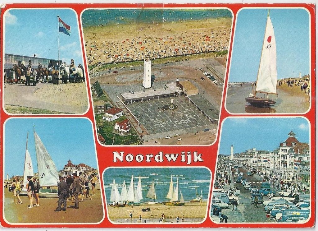 C433 Gelopen ansichtkaart Noordwijk, Ophalen of Verzenden, 1980 tot heden, Gelopen, Zuid-Holland