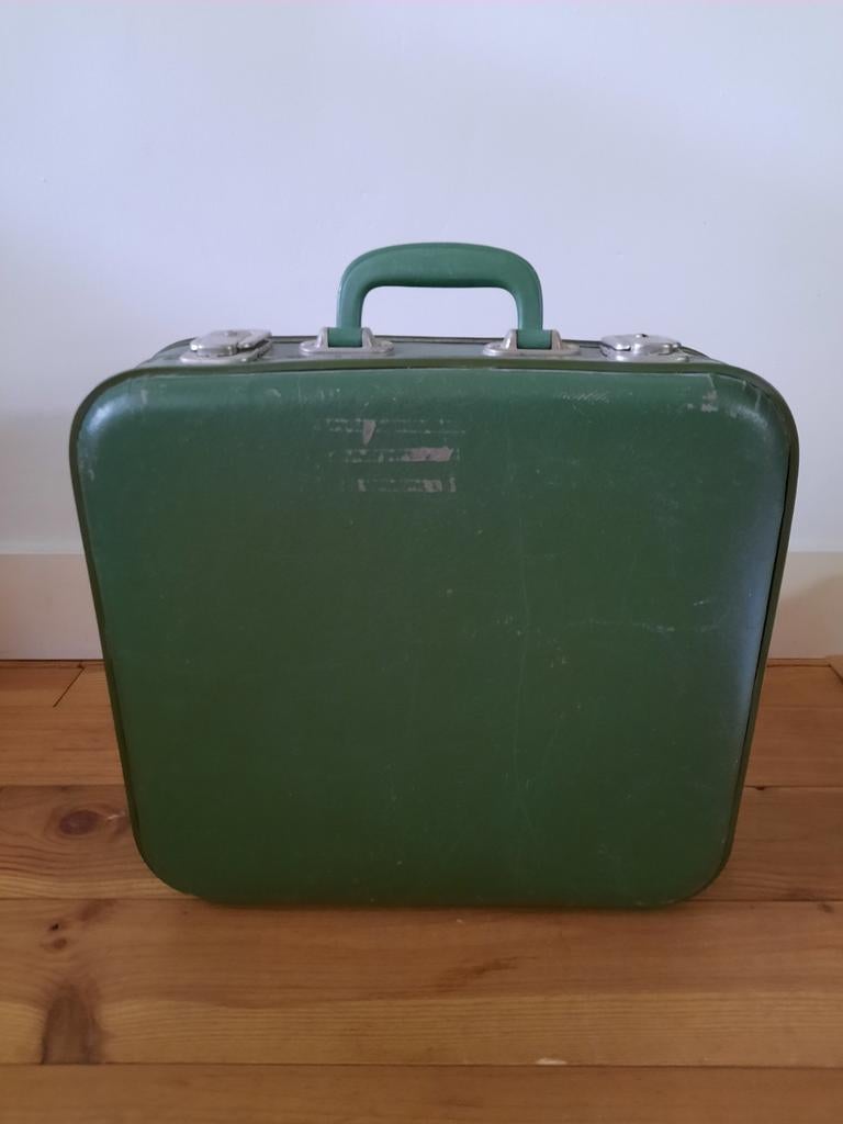 Vintage reis koffertje 70s, Sieraden, Tassen en Uiterlijk, Koffers, Ophalen, Hard kunststof, Minder dan 50 cm, Minder dan 35 cm