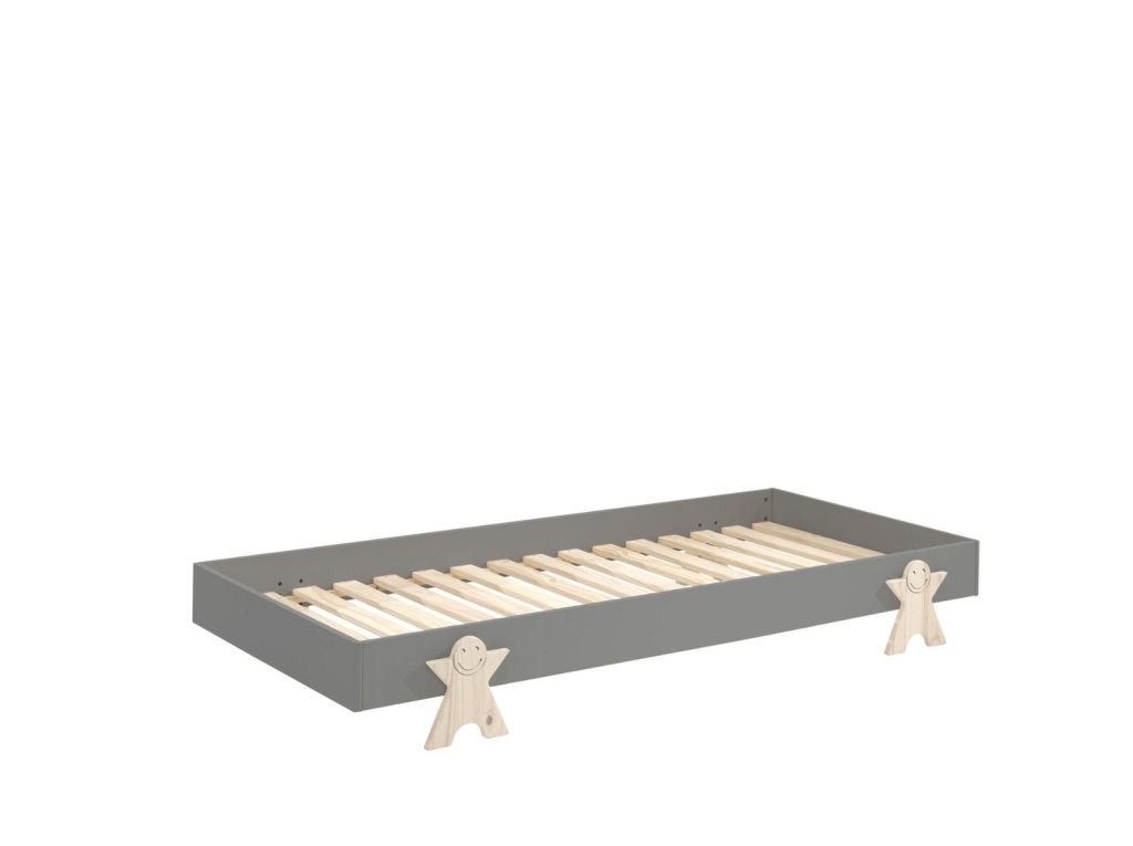 Modulo Smiley 1-persoonsbed - Grijs, Niet ingevuld, Niet ingevuld, Niet ingevuld