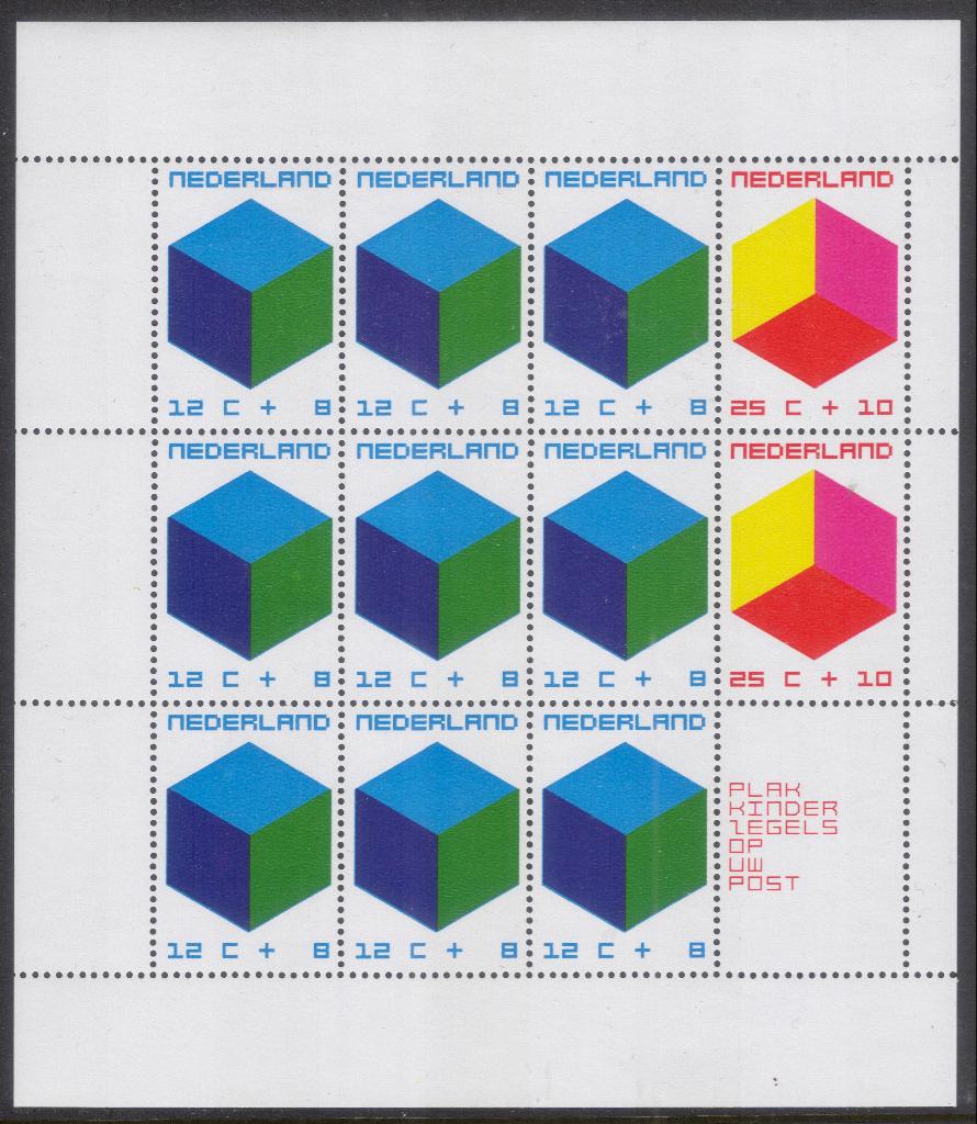 Blok (6) - kind 1970 - kubussen - postfris, Verzenden, Na 1940, Postfris