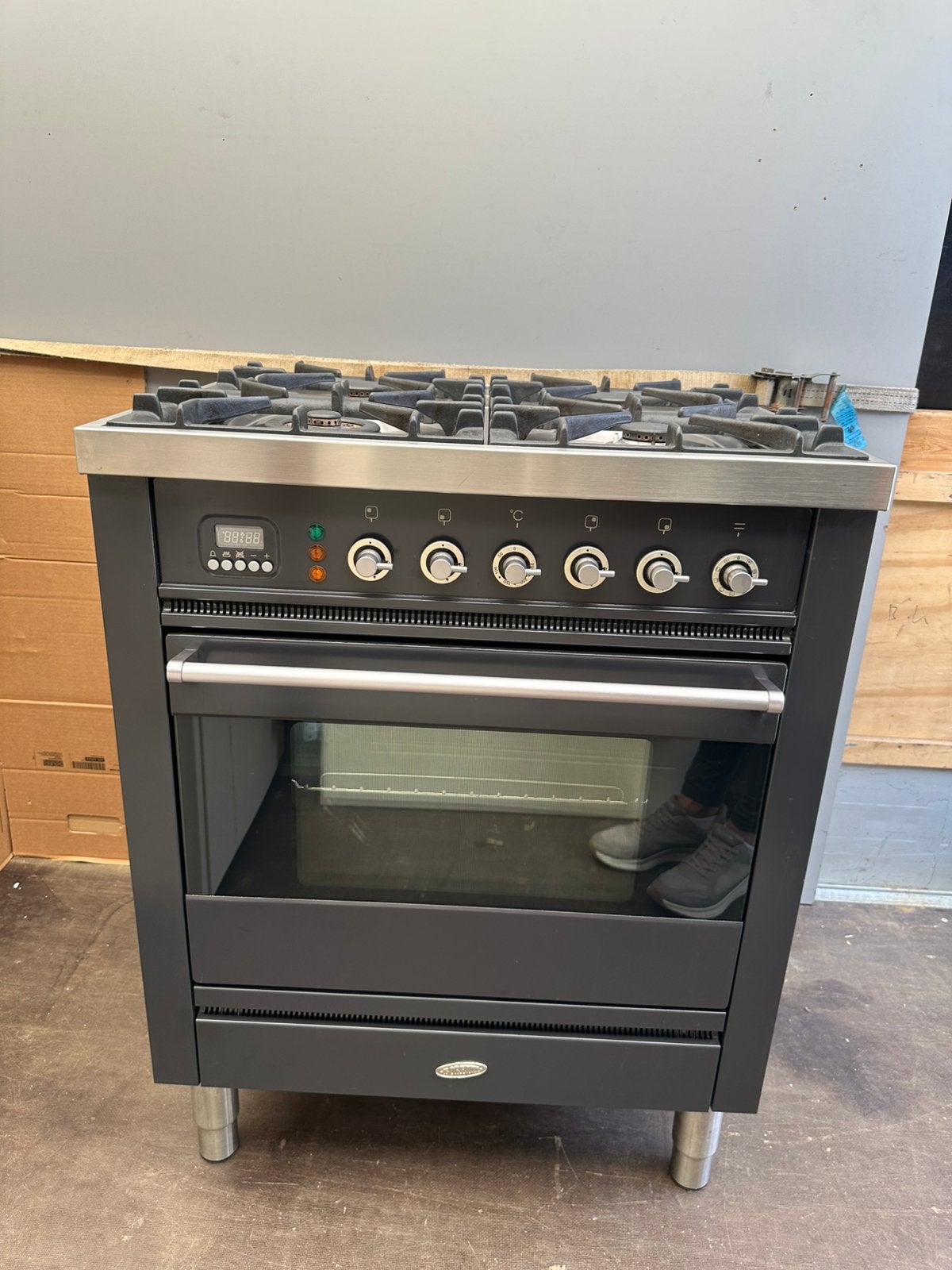 Boretti gasfornuis met oven, Ophalen, 60 cm of meer, 4 kookzones, Zo goed als nieuw