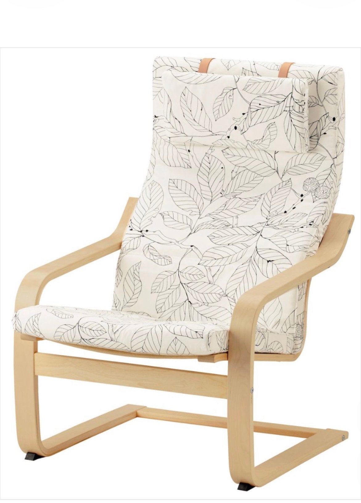 POÄNG Ikea stoel zwart/wit bekleding, Huis en Inrichting, Ophalen, Zo goed als nieuw, 75 tot 100 cm, 50 tot 75 cm