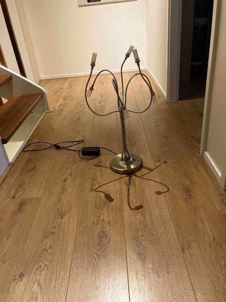 Tafellamp halogeen, Ophalen, 50 tot 75 cm, Zo goed als nieuw, Glas