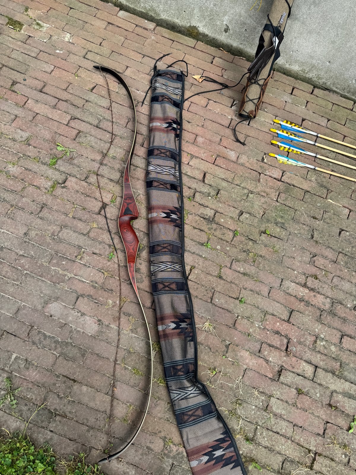 Dymond Oak Ridge Boog met Buck Archery Hoes en Pijlen, Ophalen, Gebruikt, Recurveboog