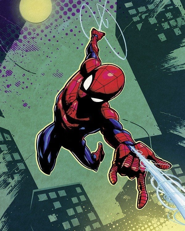 Spiderman behang Charge, 200x250 cm vlies, Muurdeco4kids, Verzenden, Nieuw