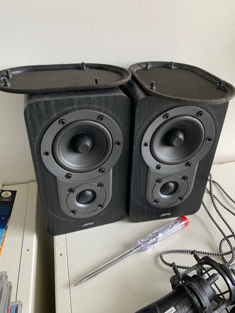 Jamo s 420 sur s420 surround speakers luidsprekers, Audio, Tv en Foto, Gebruikt, Ophalen of Verzenden, 60 tot 120 watt, Boekenplank luidspreker