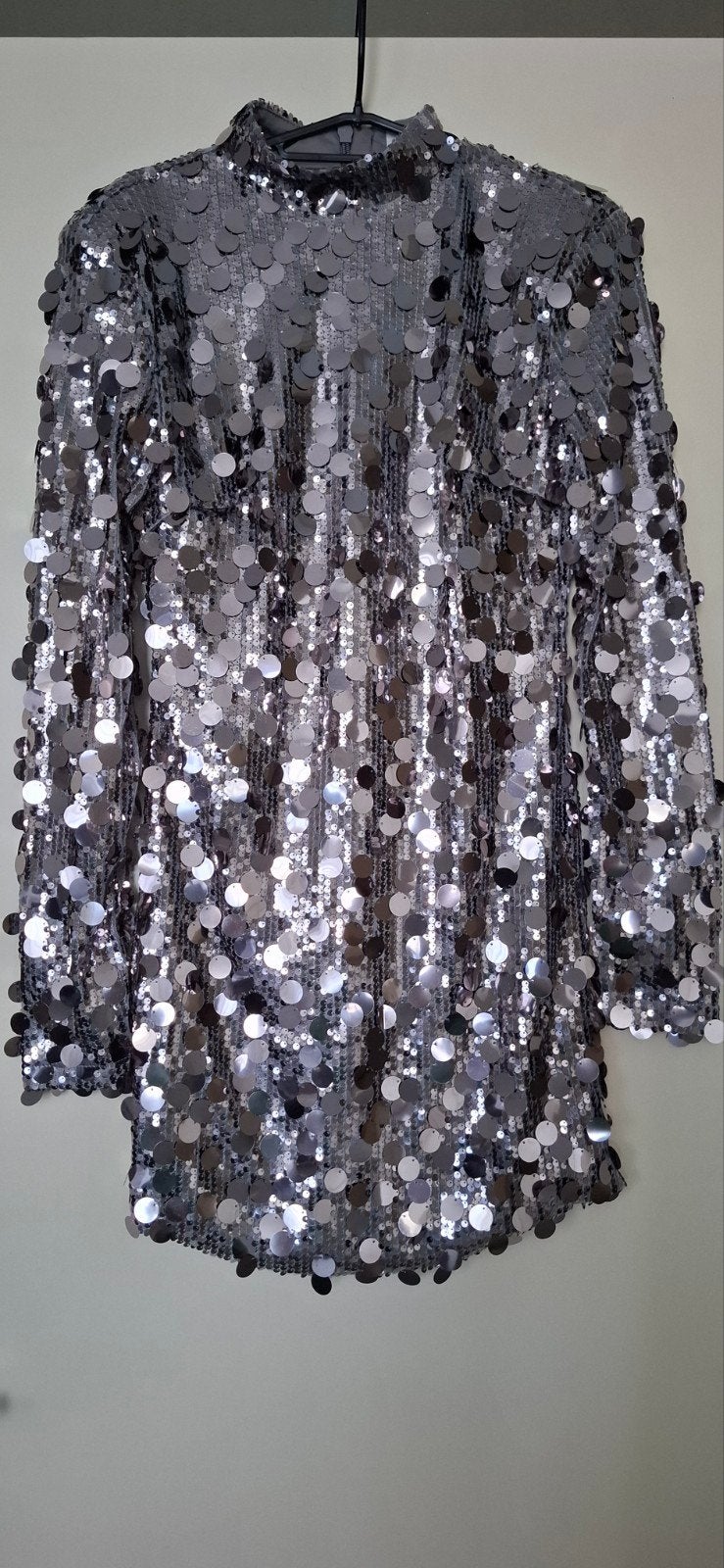 Vera Lucy Dazzling Nights Jurk - Maat M, Kleding | Dames, Jurken, Nieuw, Maat 38/40 (M), Zilver, Boven de knie, Ophalen