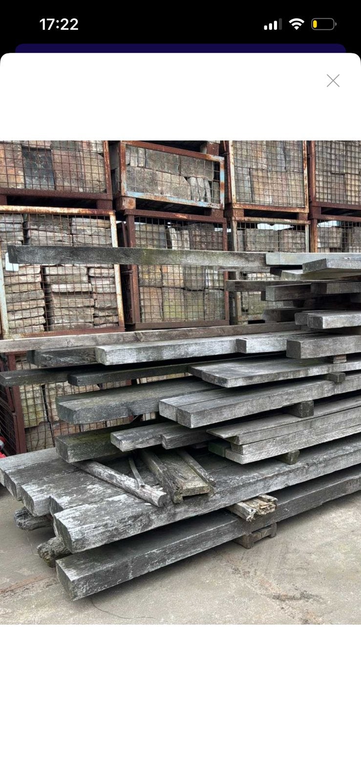 Partij hout balken en palen, Doe-het-zelf en Verbouw, Ophalen, Zo goed als nieuw, Balk, Overige houtsoorten