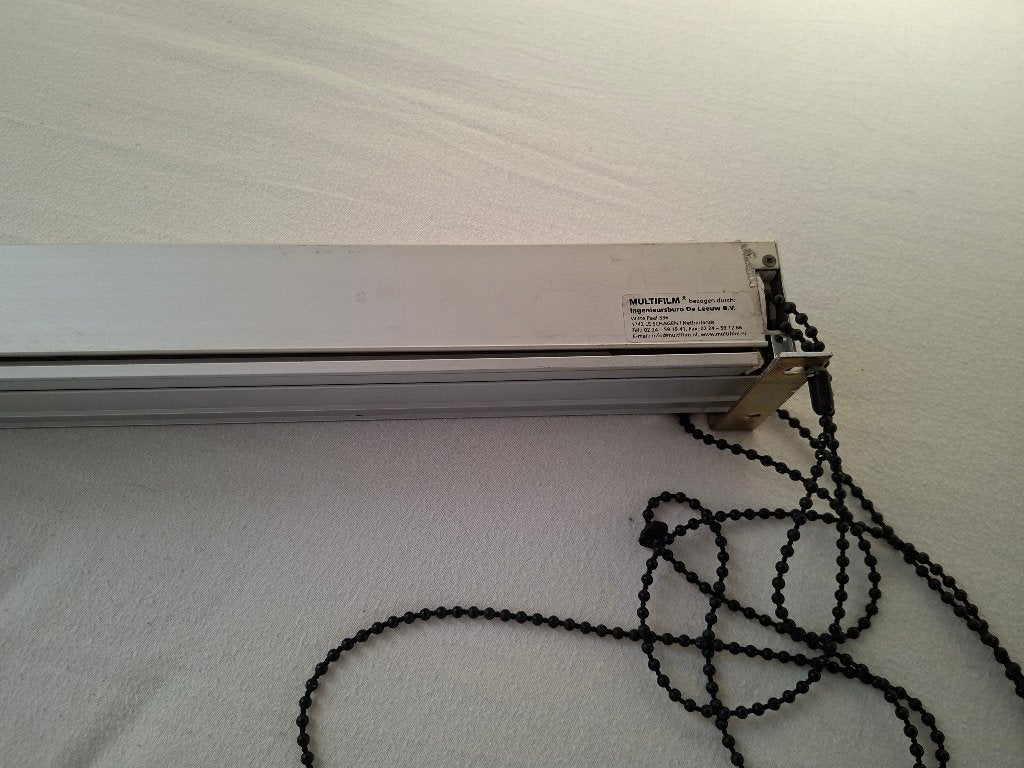Screen zonwering 1.70 cm breed grijskleurig, Ophalen, Zo goed als nieuw