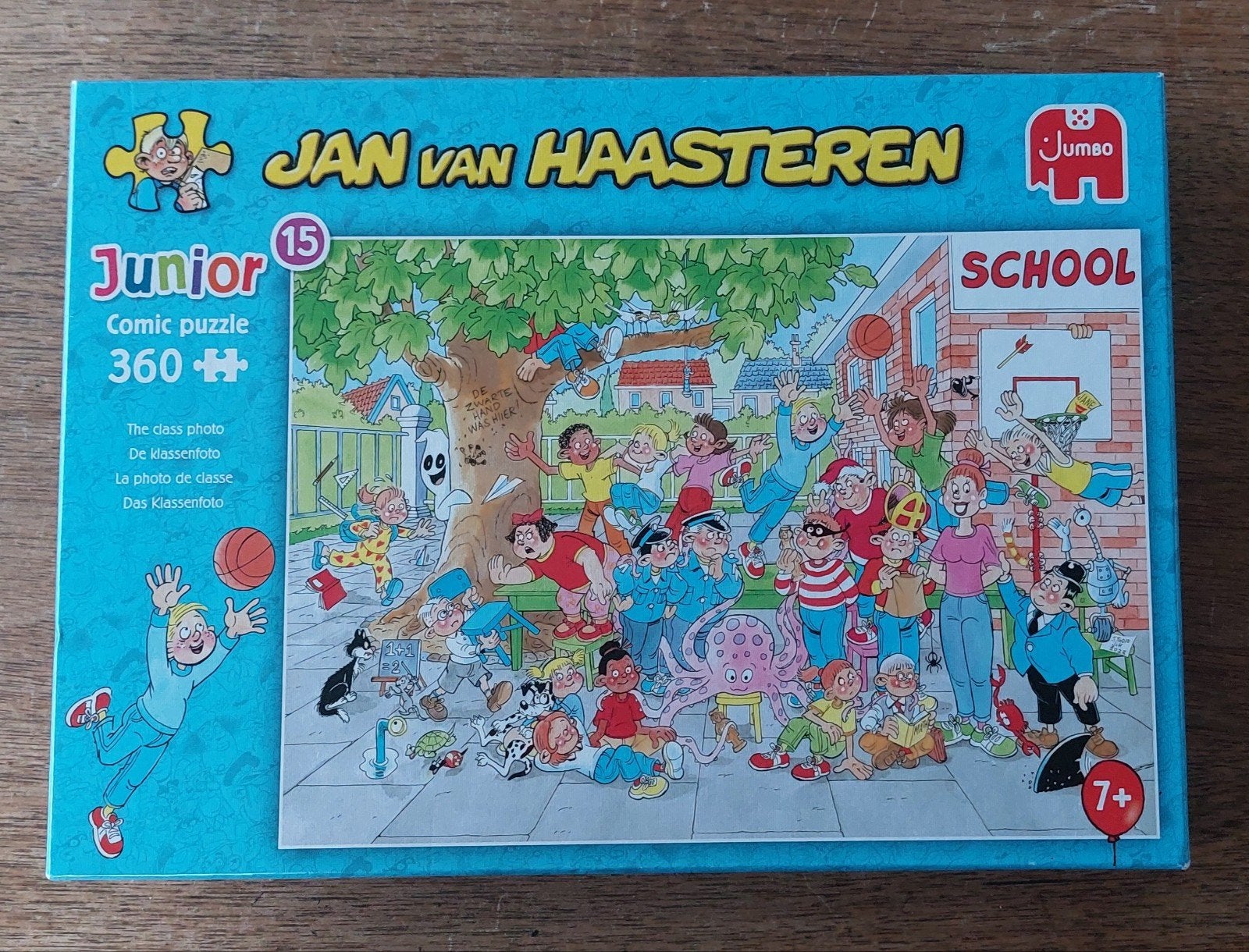 Jan van Haasteren Junior  Puzzel 360 stukjes klassenfoto, Ophalen of Verzenden, 500 t/m 1500 stukjes, Gebruikt, Legpuzzel